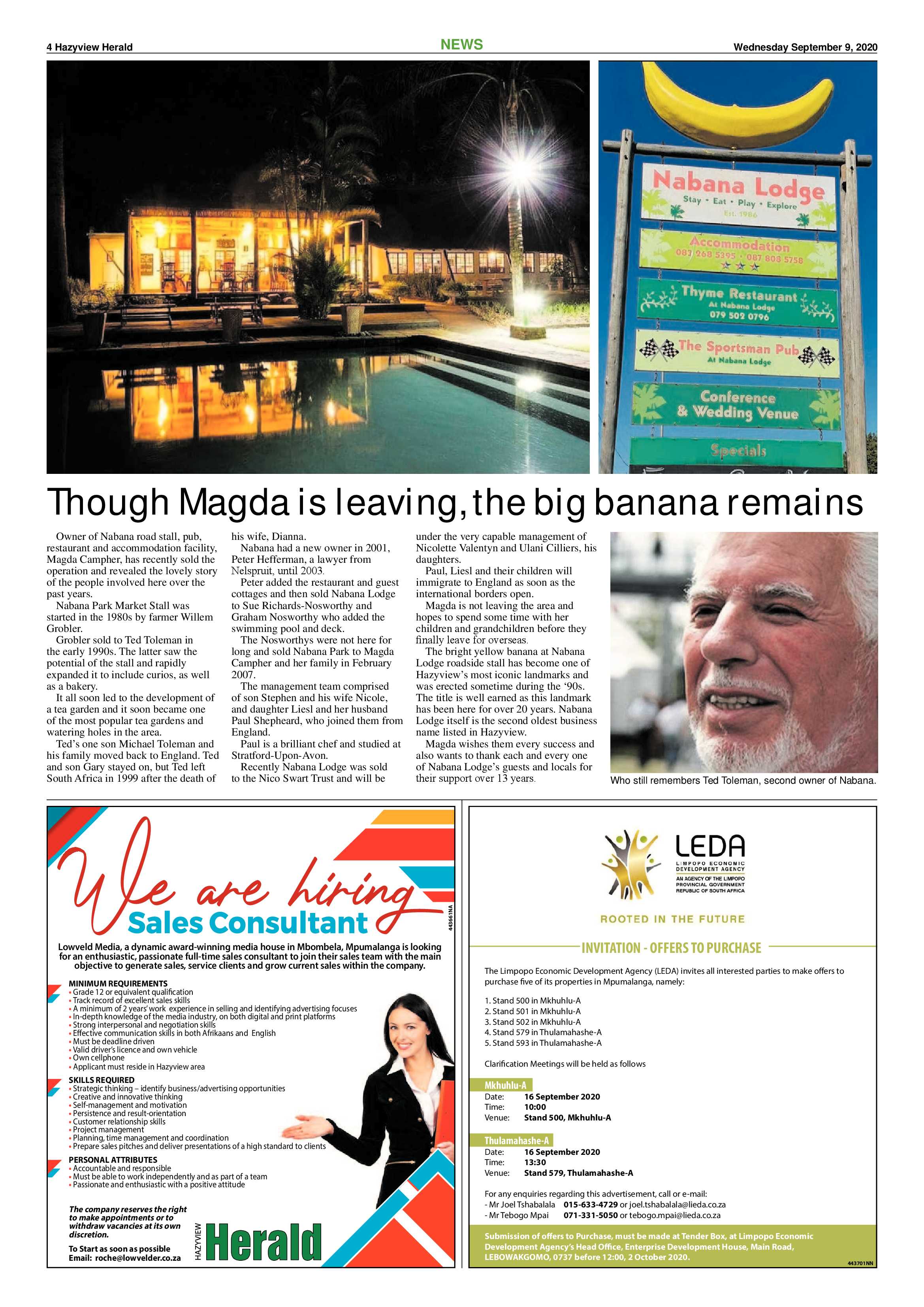 Hazyview herald 9 September 2020 page 4