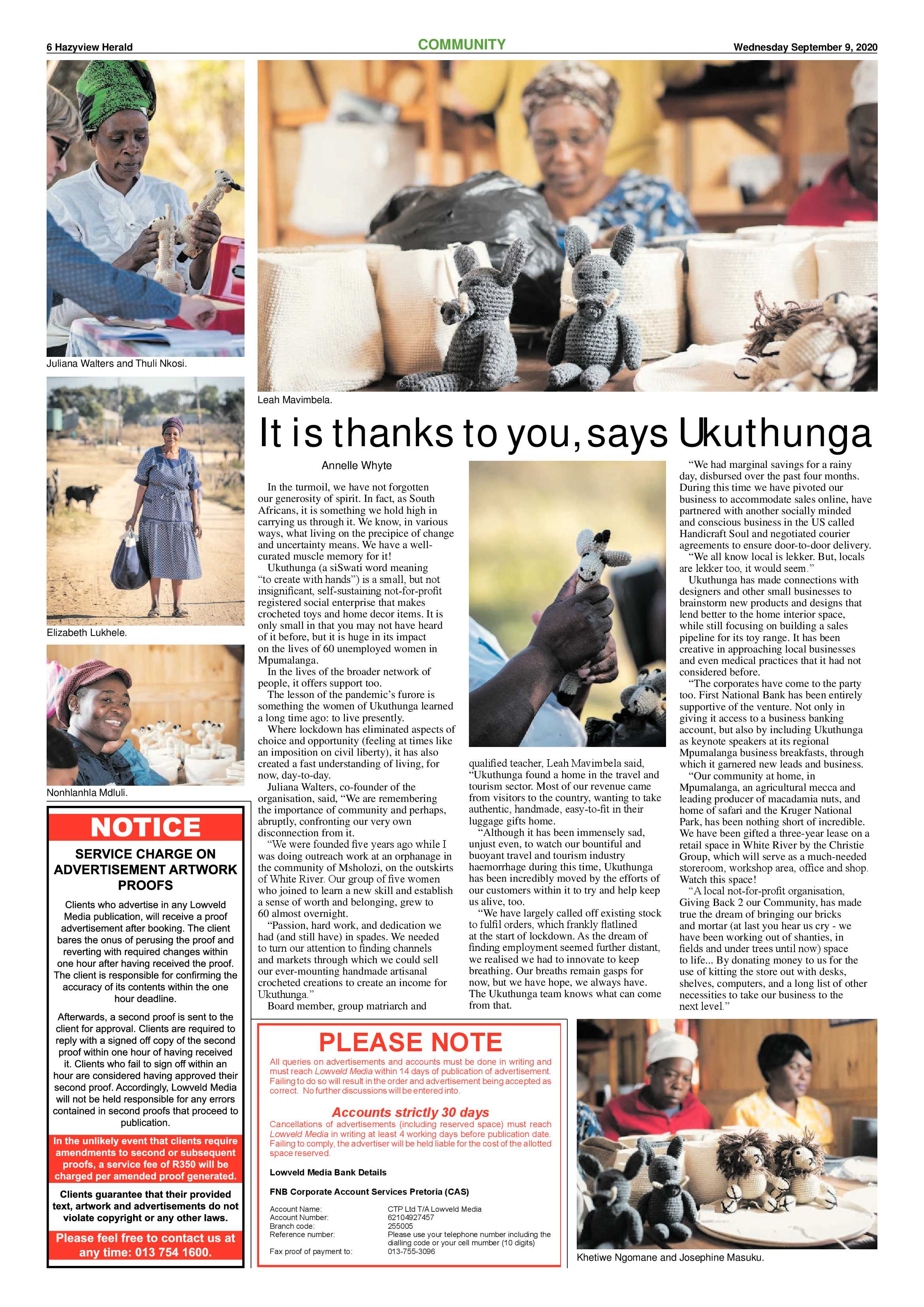 Hazyview herald 9 September 2020 page 6